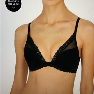 Notari feathers black bra 36D